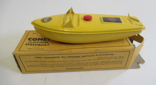 Sutcliffe Models clockwork speed boat Comet Image
