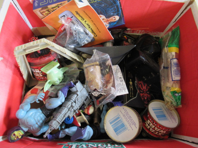 Playworn Star Wars toys and other super hero figures Image