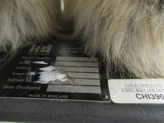 A shop display automaton modelled as a Lost Boy from Peter Pan Image