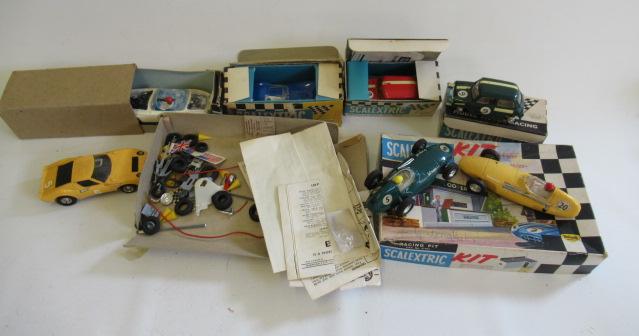 Playworn Scalextric cars and parts including Lamborghini Image