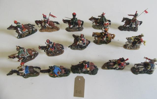 Fifteen Delprado Napoleonic Wars soldiers on horseback Image