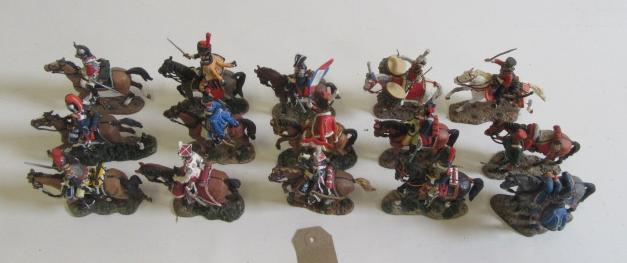 Fifteen Delprado Napoleonic Wars soldiers on horseback Image