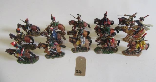 Fifteen Delprado Napoleonic Wars soldiers on horseback Image