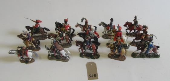 Fifteen Delprado Napoleonic Wars soldiers on horseback Image