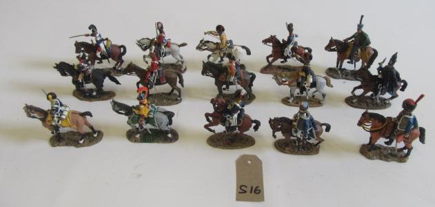 Fifteen Delprado Napoleonic Wars soldiers on horseback Image