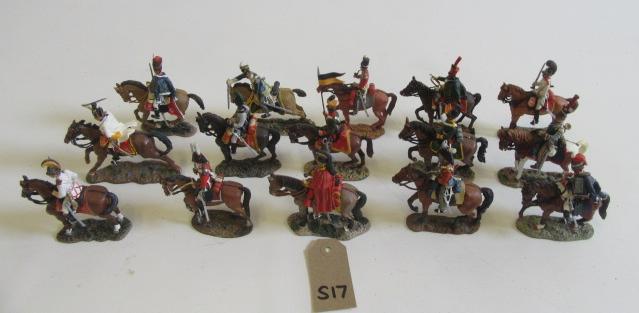Fifteen Delprado Napoleonic Wars soldiers on horseback Image