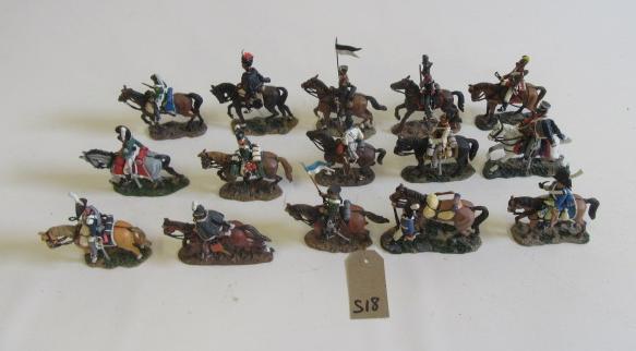 Fifteen Delprado Napoleonic Wars soldiers on horseback Image