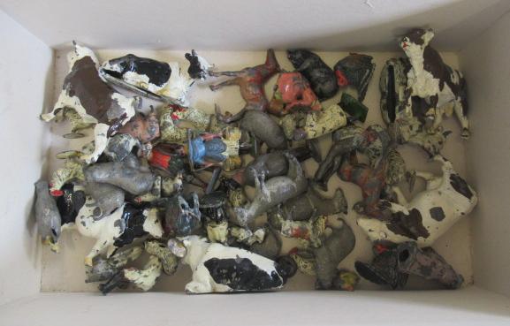 Playworn Britains Home Farm animals and figures Image