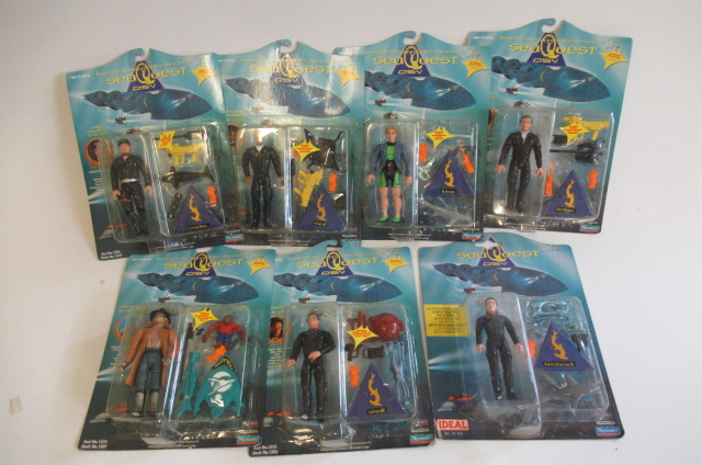 Seven Playmates Sea Quest figures comprising Captain Bridger Image