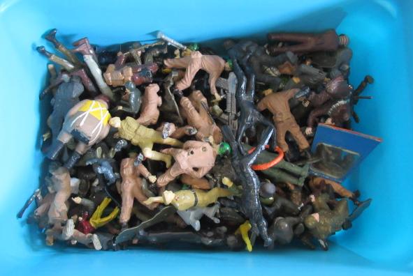 Playworn soldiers of various scales Image