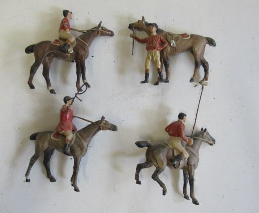 Four Polo players on horseback Image