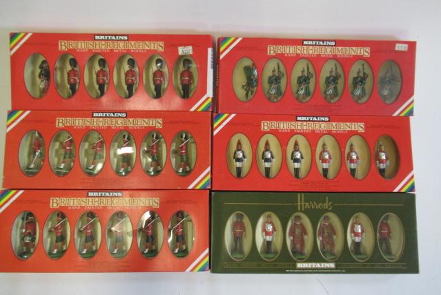 Six Britains Sets of British Regiments including Scots Guards Image