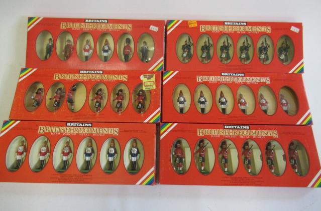 Six Britains Sets of British Regiments including Police Image