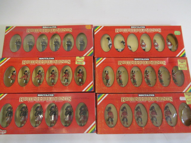 Six Britains sets of British Regiments including Horse Guards Image