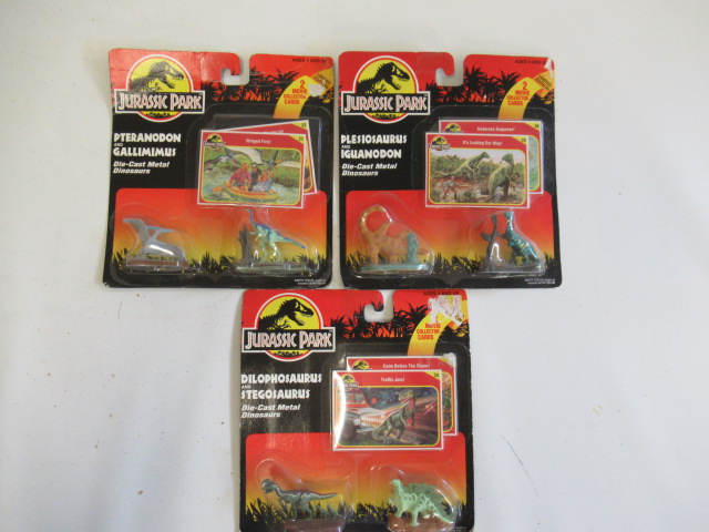 Three packs of Jurassic Park dinosaurs with Movie Collector cards Image