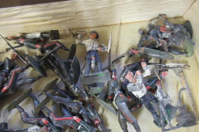 Hyde semi flats and other soldiers and sailors and a box of Kieler flats Image