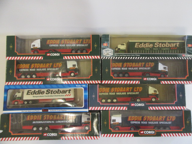 Eight Eddie Stobart trucks by Corgi and others Image