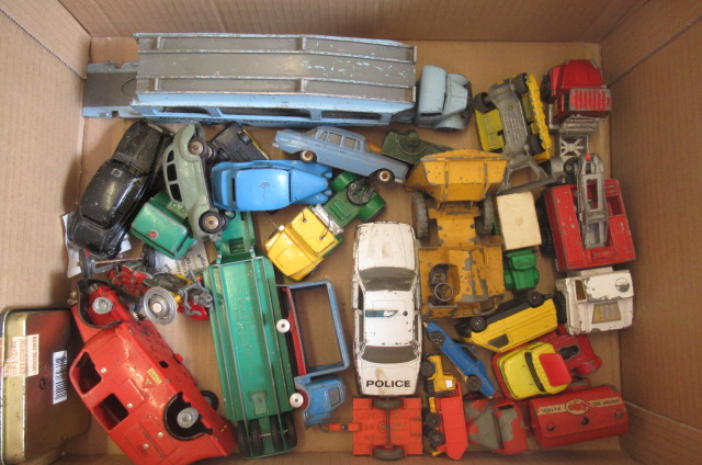 Playworn vehicles by Dinky Image