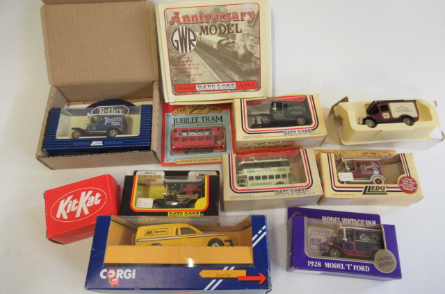 Ten Lledo Days Gone diecast vehicles and a Corgi AA Service Ford Escort van Image