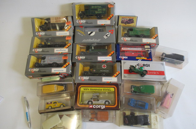 Twenty two diecast vintage vehicles by Corgi Image