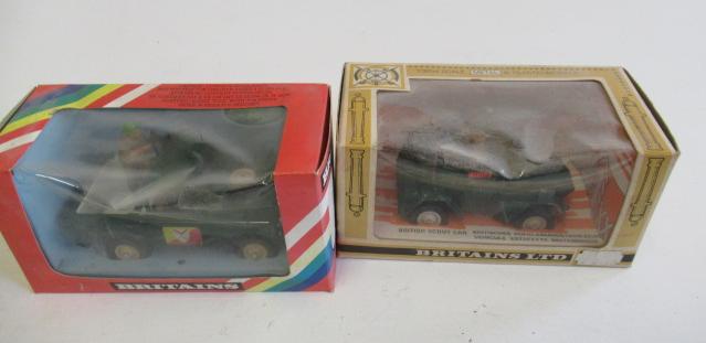 Britains Scout car with figures and 9782 Military Land Rover (Est. plus 21% premium inc. VAT) Image