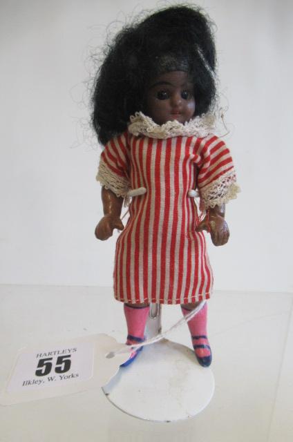 A possible Kammer & Reinhardt bisque socket head dolls house mulatto doll Image