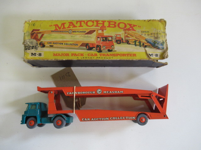 Matchbox Major Pack car transporter M8 Farnborough Measham Image