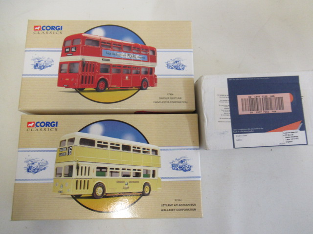 Three Corgi Classics comprising Leyland Bus Wallasey Corp Image