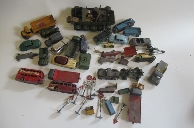 Playworn Dinky vehicles including cars Image