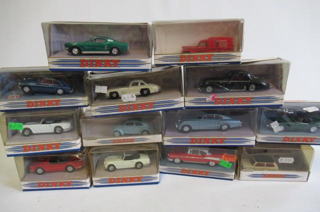 Thirteen late issue Dinky vehicles including Ferrari Image