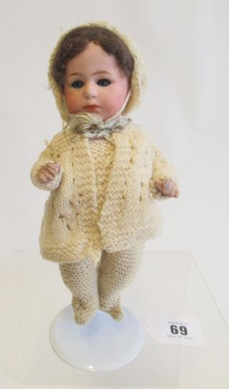 A Gebruder Heubach bisque socket head doll Image