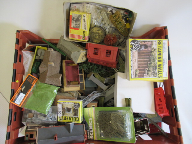 Model railway trackside accessories and scenic products including buildings Image
