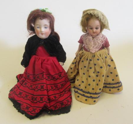 Two bisque head dolls Image