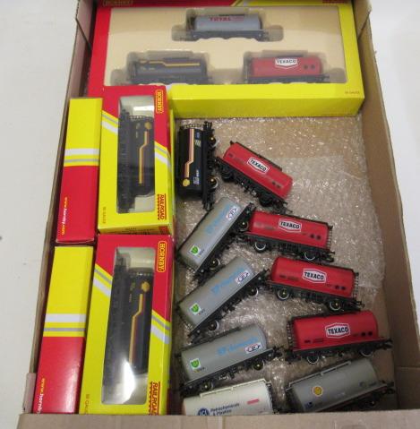 Nine Hornby Railroad tank wagons Image