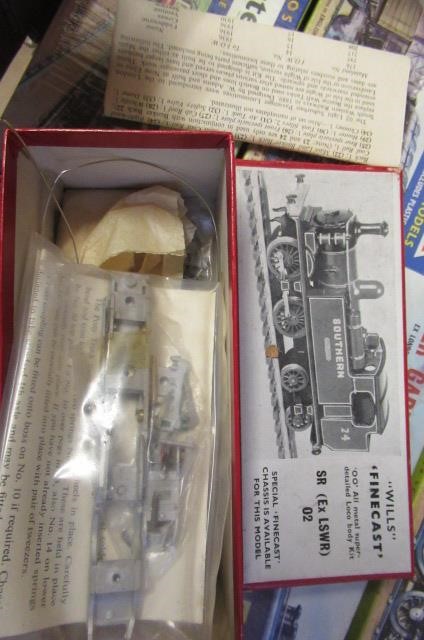 A collection of model railway kits including two Wills fine cast Image