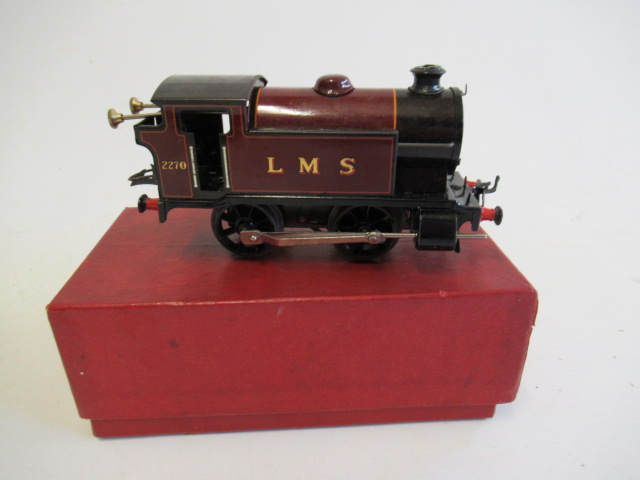 Hornby Trains clockwork 101 tank finished in L.M.S. red Image