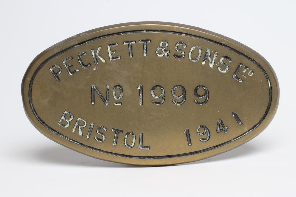 A pair of locomotive number plates for Peckett & Sons Image