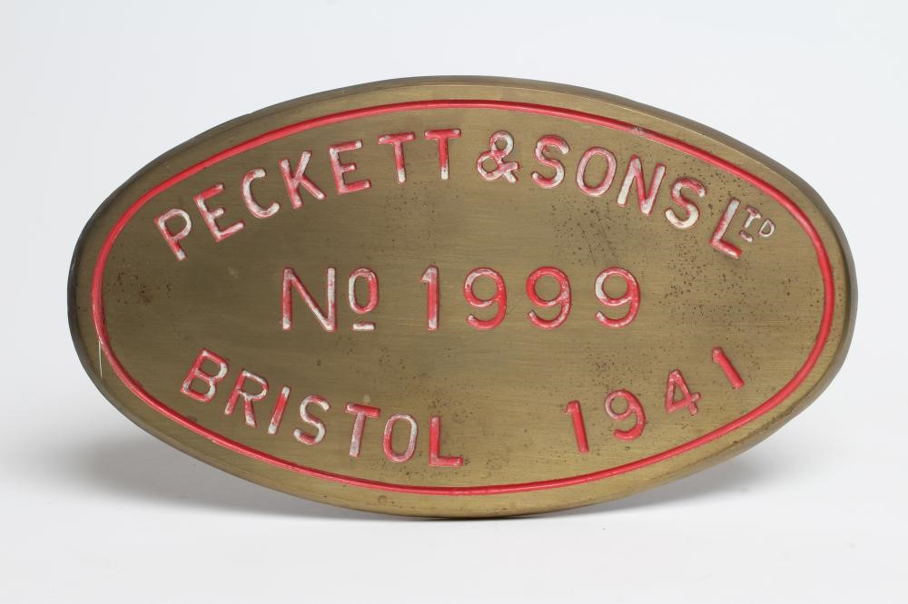 A pair of locomotive number plates for Peckett & Sons Image