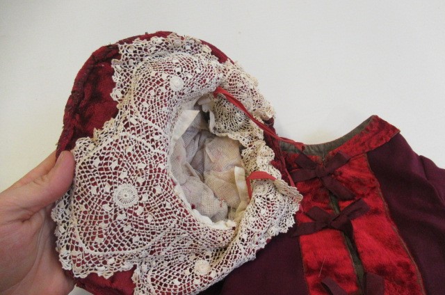 A set of Victorian Dolls clothing originally from a 28" Jumeau doll Image