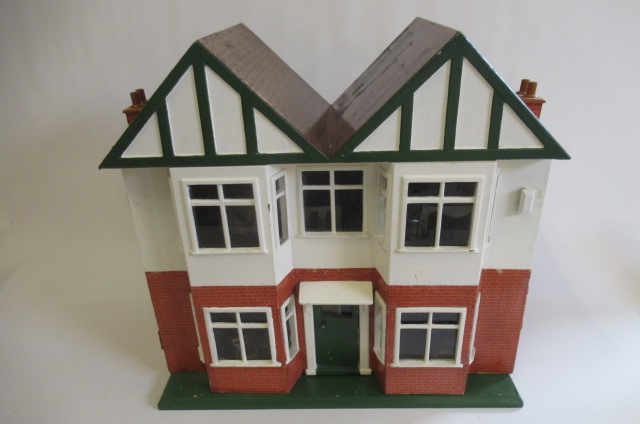 A scratch built doll's house and contents Image