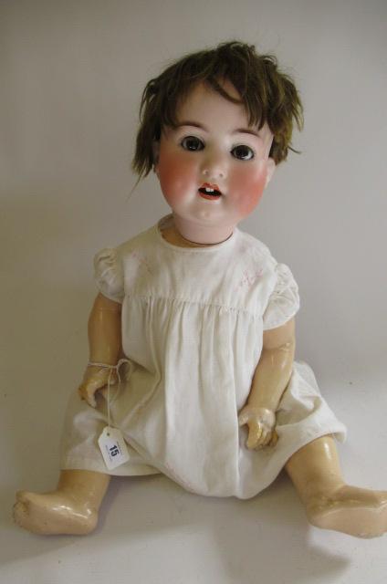 A Heubach Koppelsdorf bisque socket head doll Image