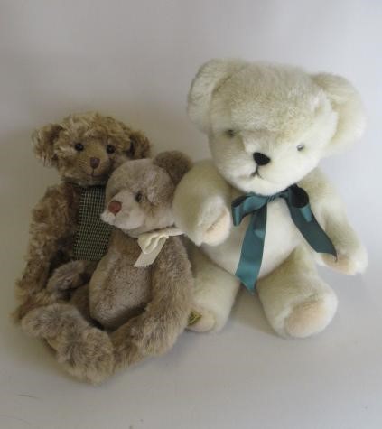 Five Collector's teddy bears Image