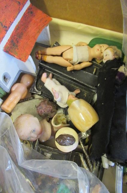 A collection of miniature figures and dolls accessories Image