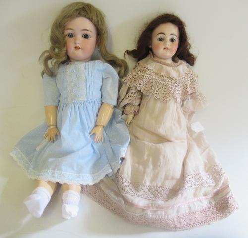 Two bisque head dolls Image