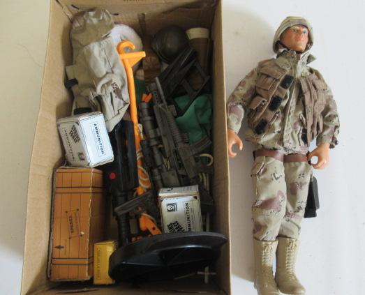 Modern issue Action Man type doll with military equipment Image