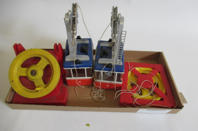 Lehmann hand operated cable car with passengers Image