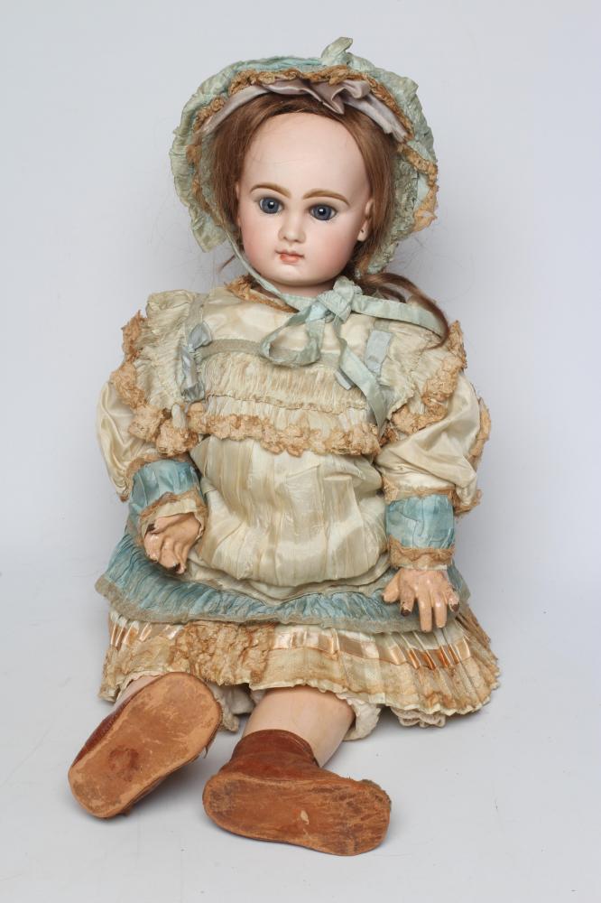 A Tete Jumeau bisque socket head doll Image
