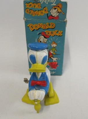 A Walt Disney Productions clockwork toy of Donald Duck Image