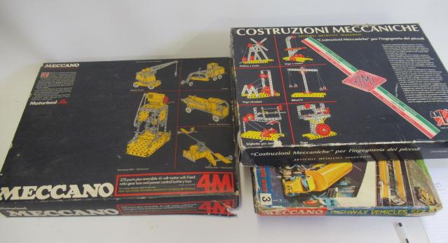 Playworn Meccano sets and parts including Motorised Set M4 Image