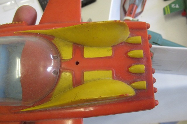 TV21 toys comprising friction powered Thunderbird 3 (one wheel missing) Image